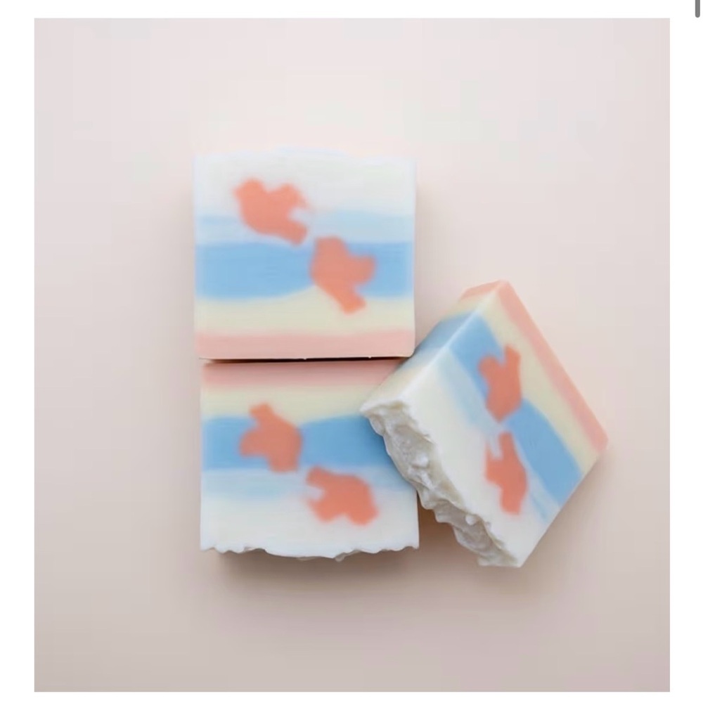 Colorful Handmade Soap with bird  Design